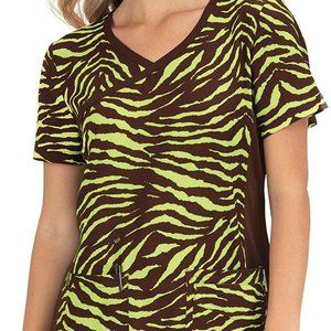 Koi Medical Uniform Scrub Top 385 TIGER Large